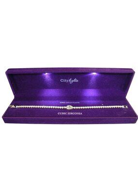 City Lights Cubic Zirconia Tennis Bracelet, Gold Plated